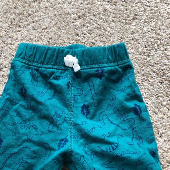 EUC- Carters 2 Pairs of Dinosaur Pants; Dark Grey & Aqua Blue- size 12 months - Picture 12 of 12